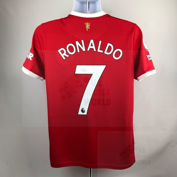 Cristiano Ronaldo #7 Manchester United 2021 Home Soccer Jersey Man U - Picture 12 of 16